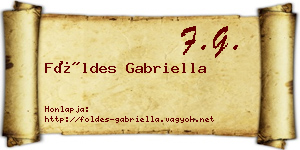 Földes Gabriella névjegykártya
