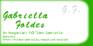 gabriella foldes business card