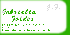 gabriella foldes business card